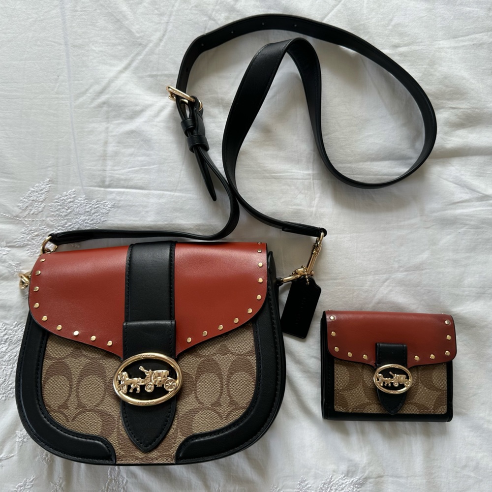 Authentic Coach Georgia Small Crossbody w/Matching Wallet